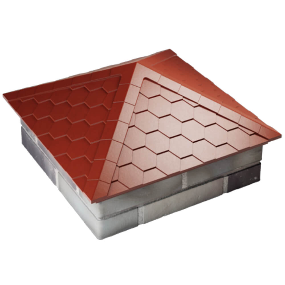 Колпак Zking Эверест Красный на столб 2х2 кирпича (535х535мм) Майкоп фото
