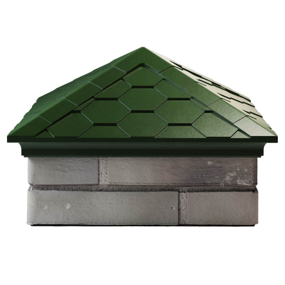 Колпак Zking Эверест Зеленый на столб 1.5х1.5 кирпича (390х390мм) Майкоп фото