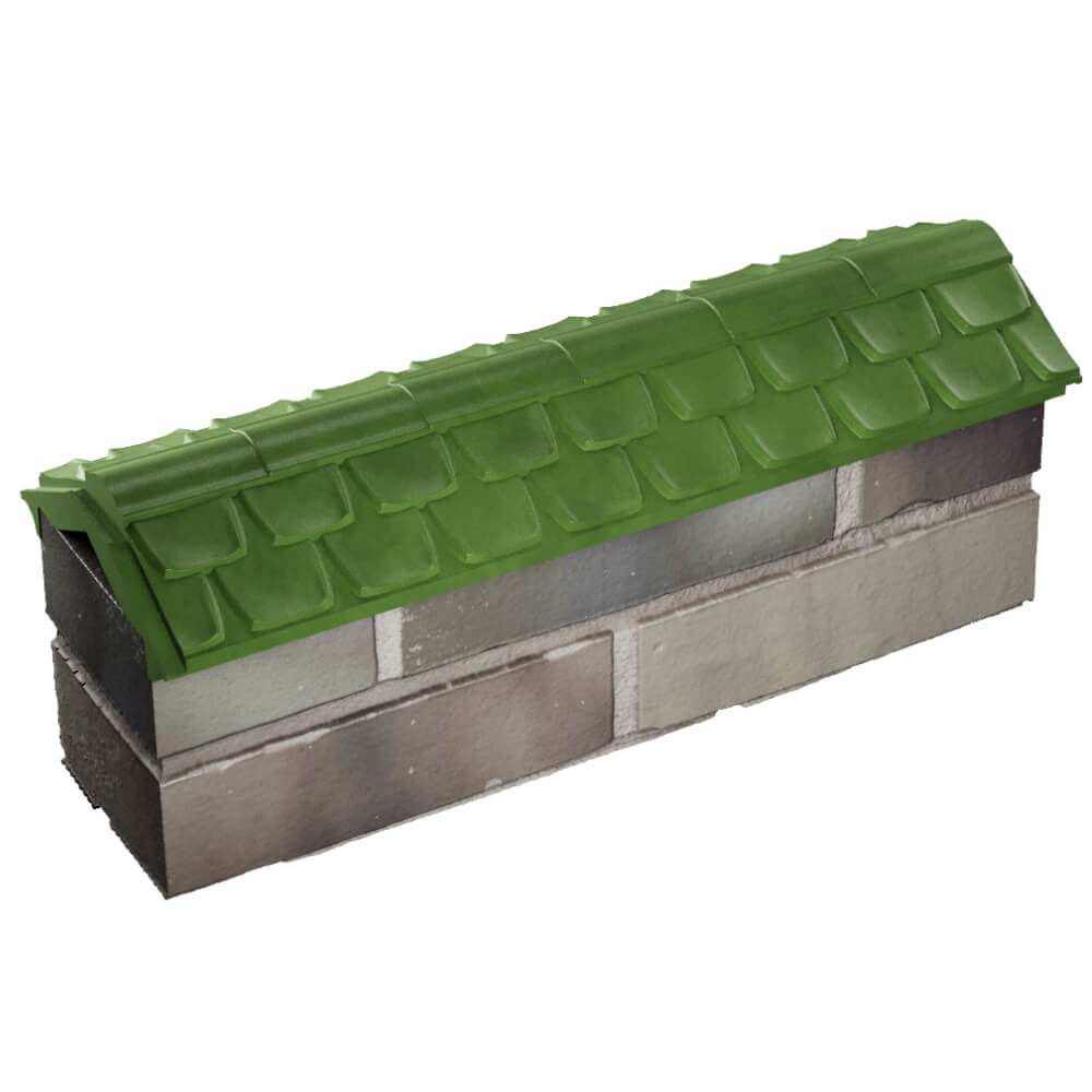 Парапет Zking Эльбрус Зеленый с посадкой на 0.5 кирпича (130мм) в Майкопе фото